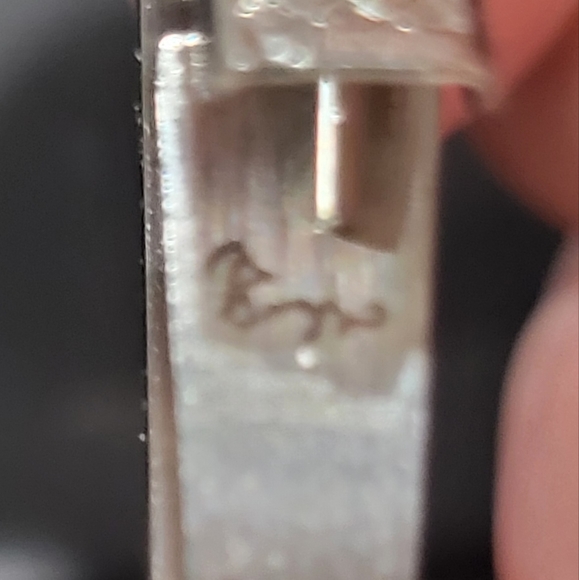 Labrodite tie clip stamped 1818. - Picture 9 of 10